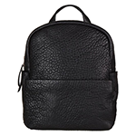 status anxiety black leather backpack