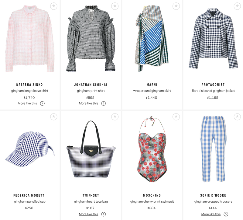 where to buy luxury fashion gingham